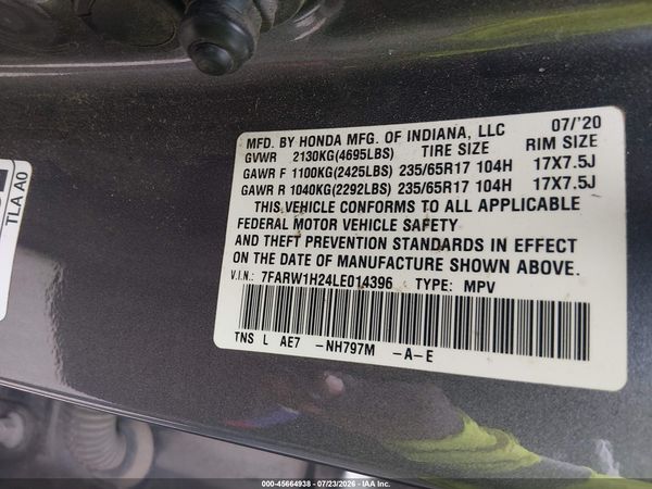2020 HONDA CR-V 2WD LX