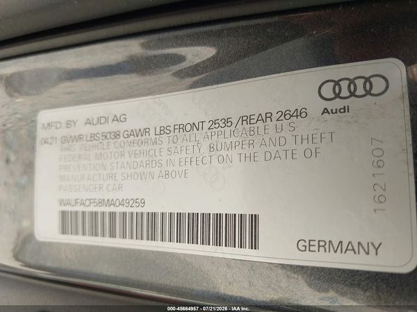 2021 AUDI A5 SPORTBACK