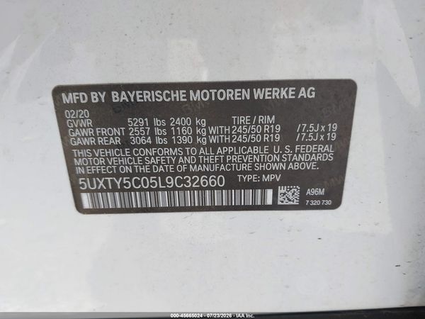 2020 BMW X3 XDRIVE30I