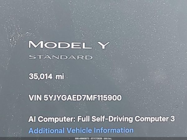 2021 TESLA MODEL Y