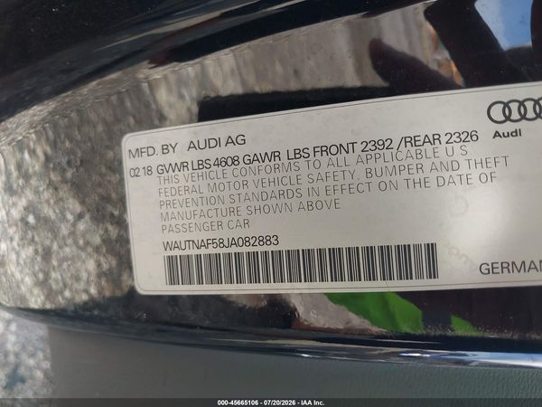2018 AUDI A5 2.0T PREMIUM