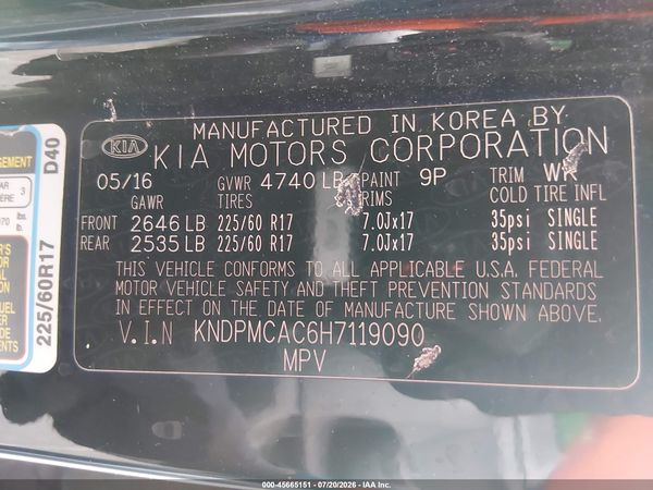 2017 KIA SPORTAGE LX