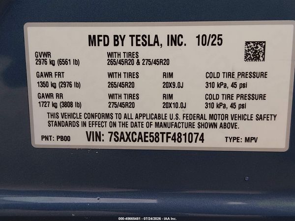 2026 TESLA MODEL X ALL-WHEEL DRIVE