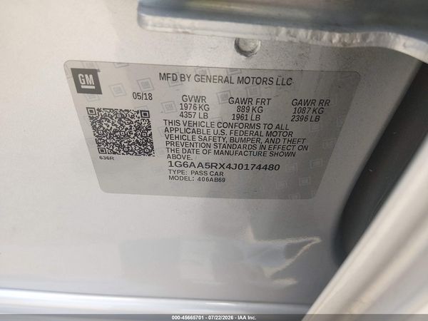 2018 CADILLAC ATS STANDARD
