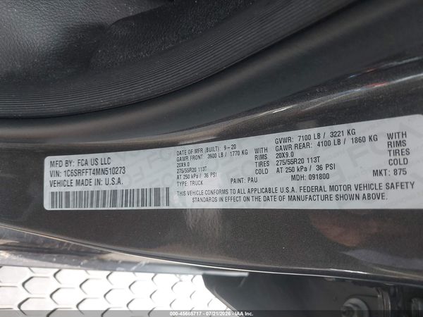 2021 RAM 1500 Big Horn, Lonestar