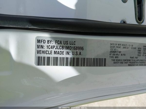 2021 JEEP CHEROKEE LATITUDE FWD