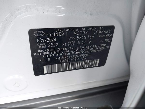 2025 HYUNDAI IONIQ 6 SE