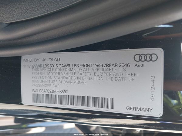 2018 AUDI A6 2.0T PREMIUM/2.0T SPORT