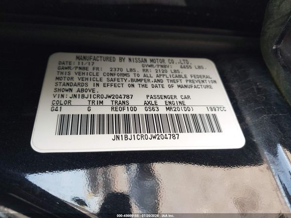 2018 NISSAN ROGUE SPORT SV