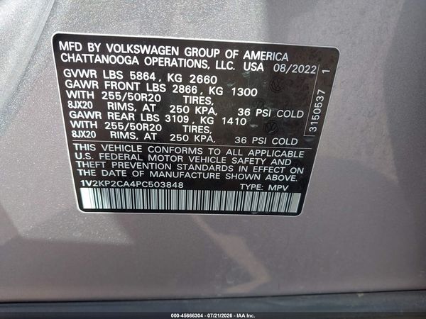 2023 VOLKSWAGEN ATLAS 2.0T SE W/TECHNOLOGY — I9