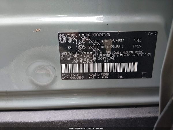 2019 TOYOTA RAV4 XLE