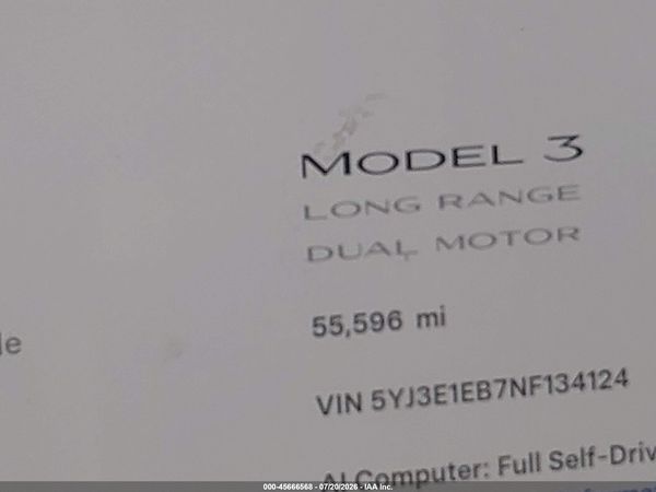 2022 TESLA MODEL 3