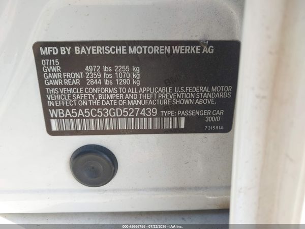 2016 BMW 528I