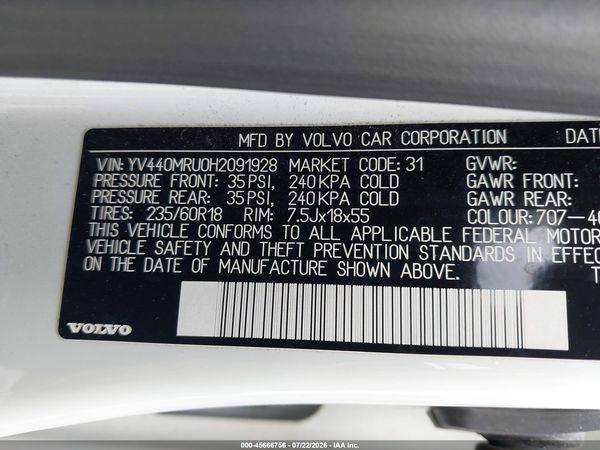 2017 VOLVO XC60 T5 INSCRIPTION