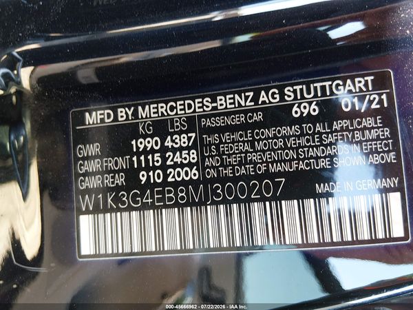 2021 MERCEDES-BENZ A 220 A220