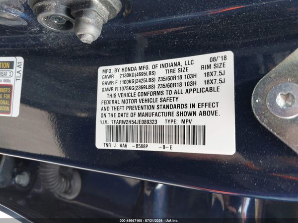 2018 HONDA CR-V EX