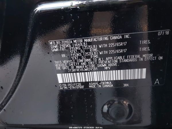2018 TOYOTA RAV4 XLE
