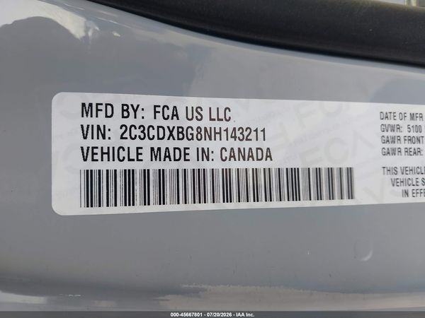 2022 DODGE CHARGER SXT RWD