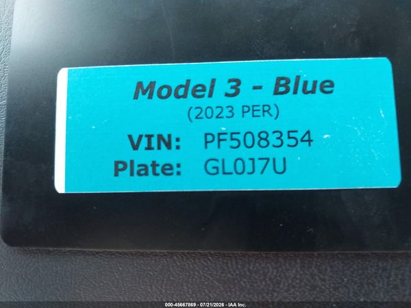 2023 TESLA MODEL 3