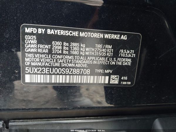 2025 BMW X5 XDRIVE40I