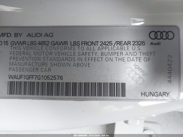 2016 AUDI S3 PRESTIGE