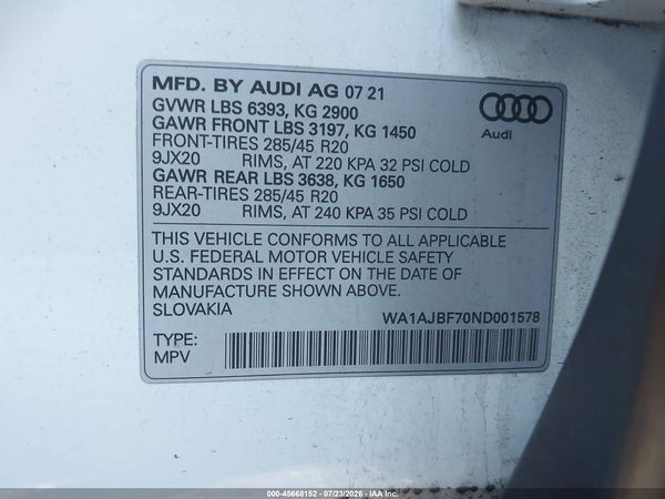 2022 AUDI Q7
