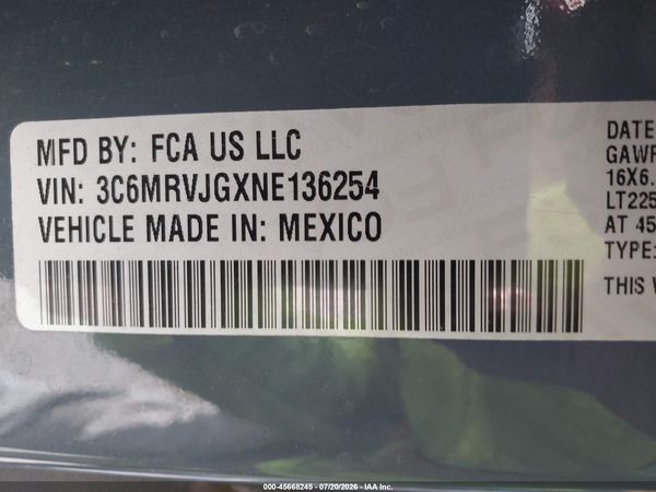 2022 RAM PROMASTER 3500