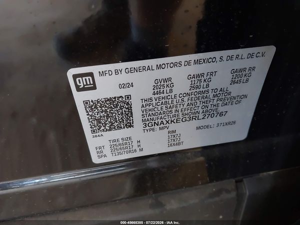 2024 CHEVROLET EQUINOX FWD LT — I9