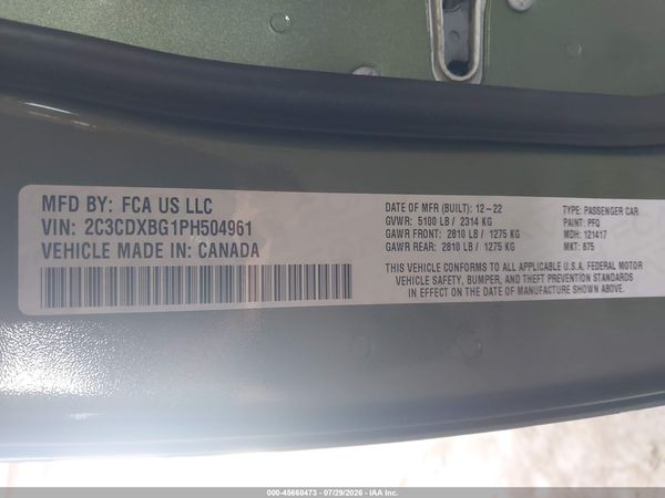 2023 DODGE CHARGER SXT