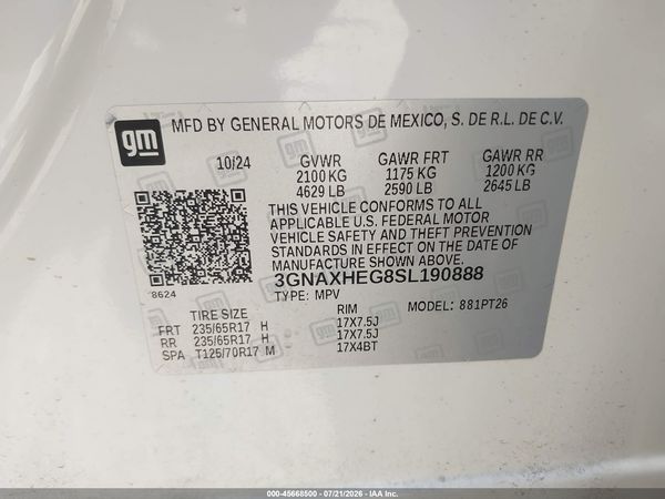 2025 CHEVROLET EQUINOX FWD LT — I9