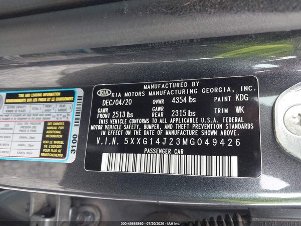 2021 KIA K5 LXS