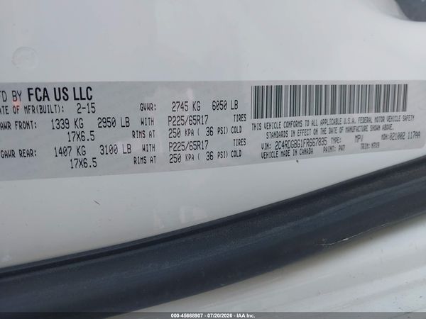2015 DODGE GRAND CARAVAN SE