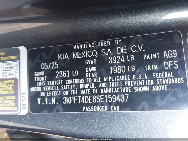 2025 KIA K4 LX
