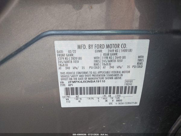 2022 FORD EDGE SEL