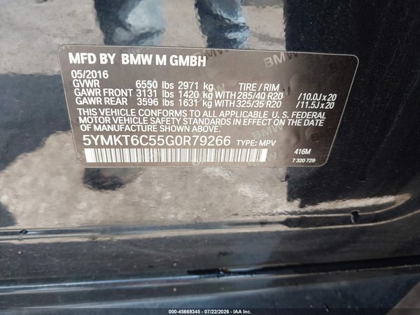 2016 BMW X5 M