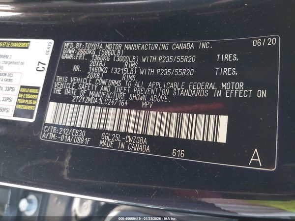 2020 LEXUS RX 350 F SPORT PERFORMANCE