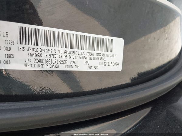 2018 CHRYSLER PACIFICA LIMITED