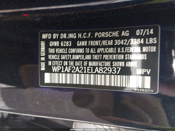 2014 PORSCHE CAYENNE DIESEL PLATINUM EDITION