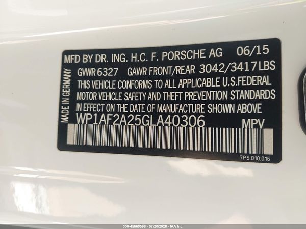 2016 PORSCHE CAYENNE DIESEL