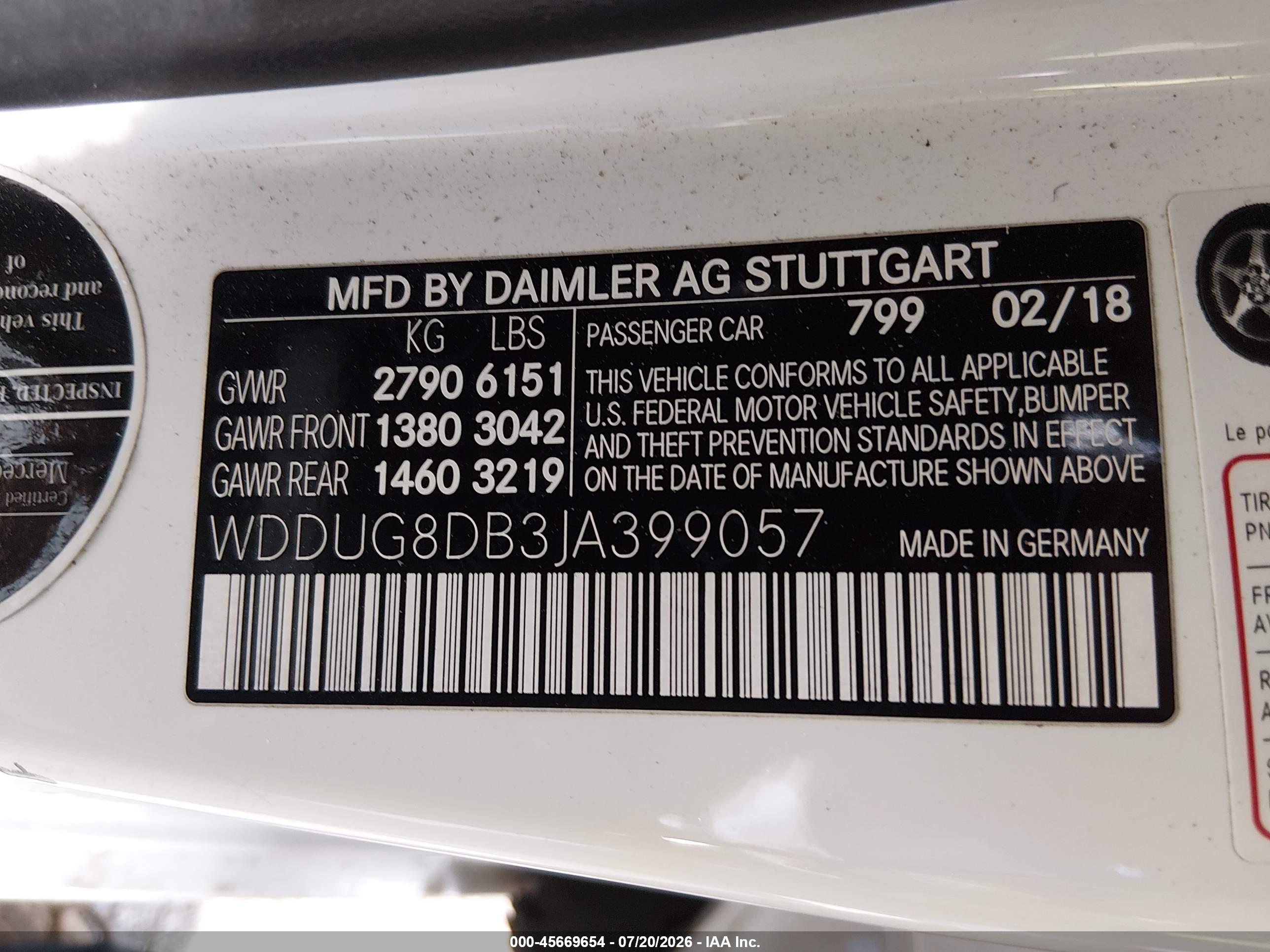 2018 MERCEDES-BENZ S 560 S560