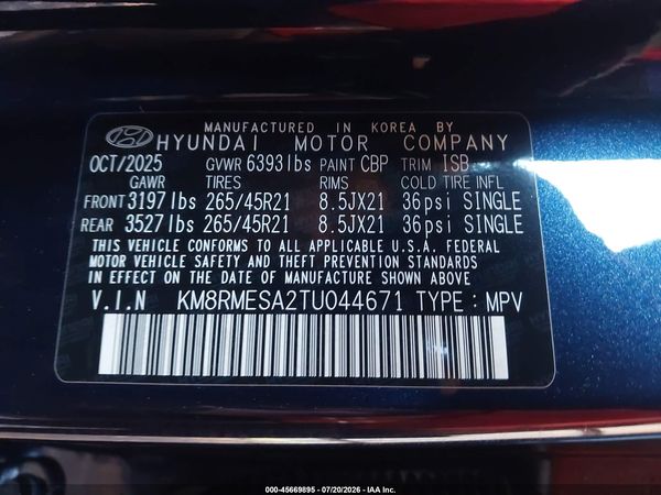 2026 HYUNDAI PALISADE HEV CALLIGRAPHY