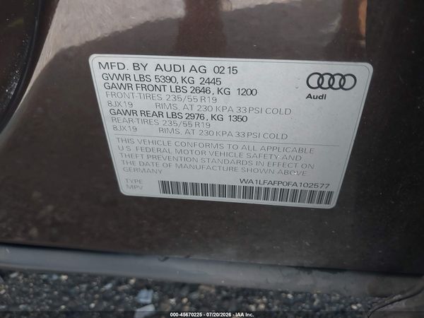 2015 AUDI Q5 2.0T PREMIUM