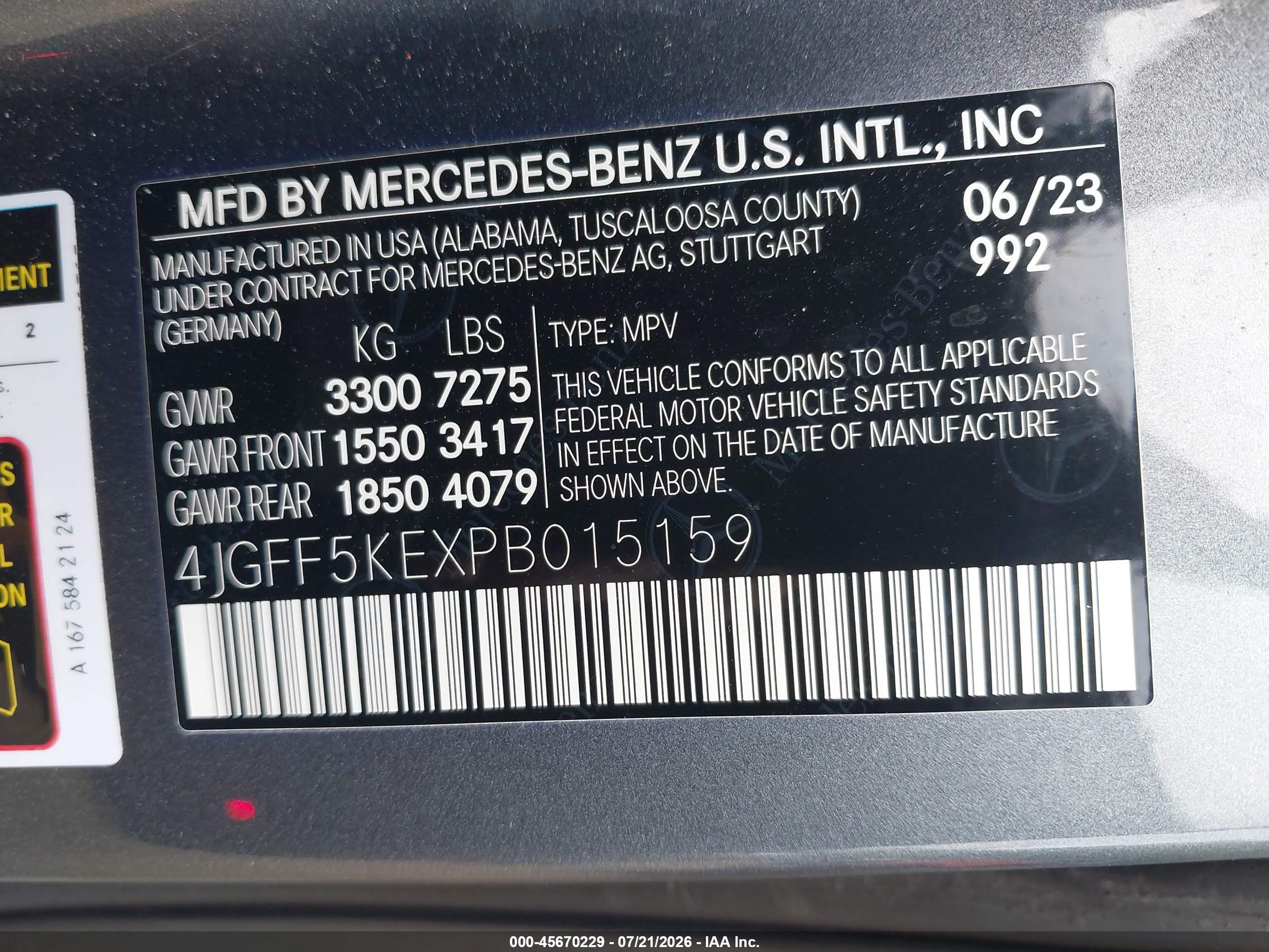 2023 MERCEDES-BENZ GLS 450 4MATIC