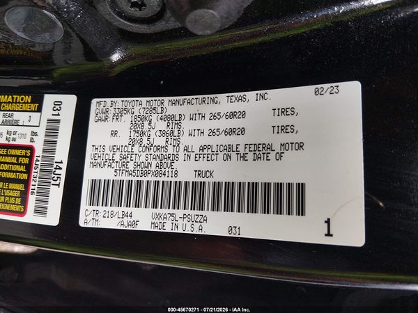2023 TOYOTA TUNDRA 1794 EDITION