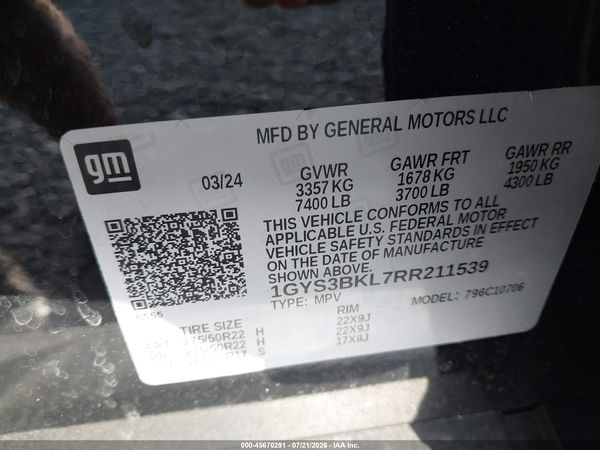 2024 CADILLAC ESCALADE 2WD PREMIUM LUXURY