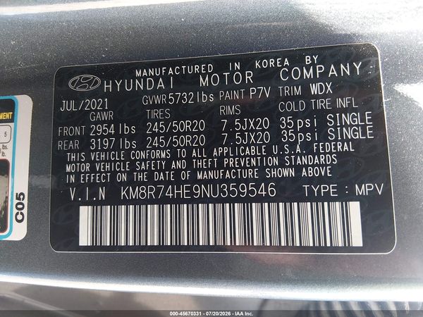 2022 HYUNDAI PALISADE CALLIGRAPHY