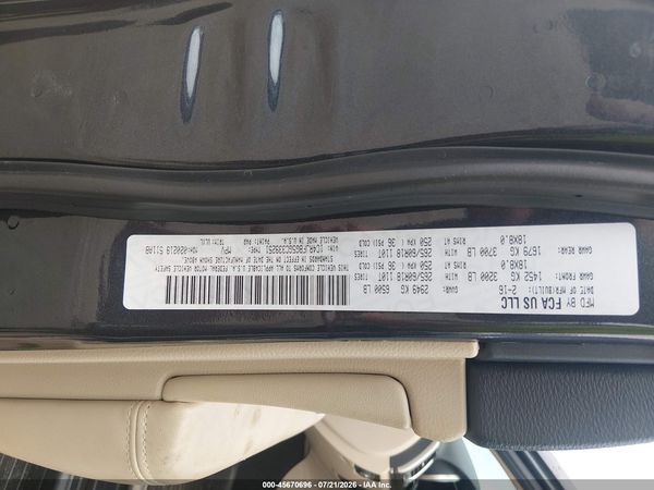 2016 JEEP GRAND CHEROKEE LIMITED