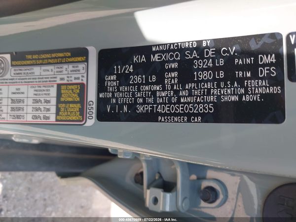 2025 KIA K4 LXS