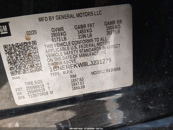 2020 CHEVROLET TRAVERSE FWD LS — I9