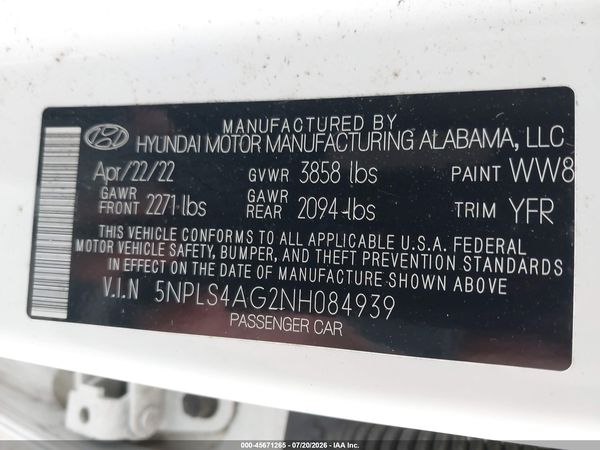 2022 HYUNDAI ELANTRA SEL